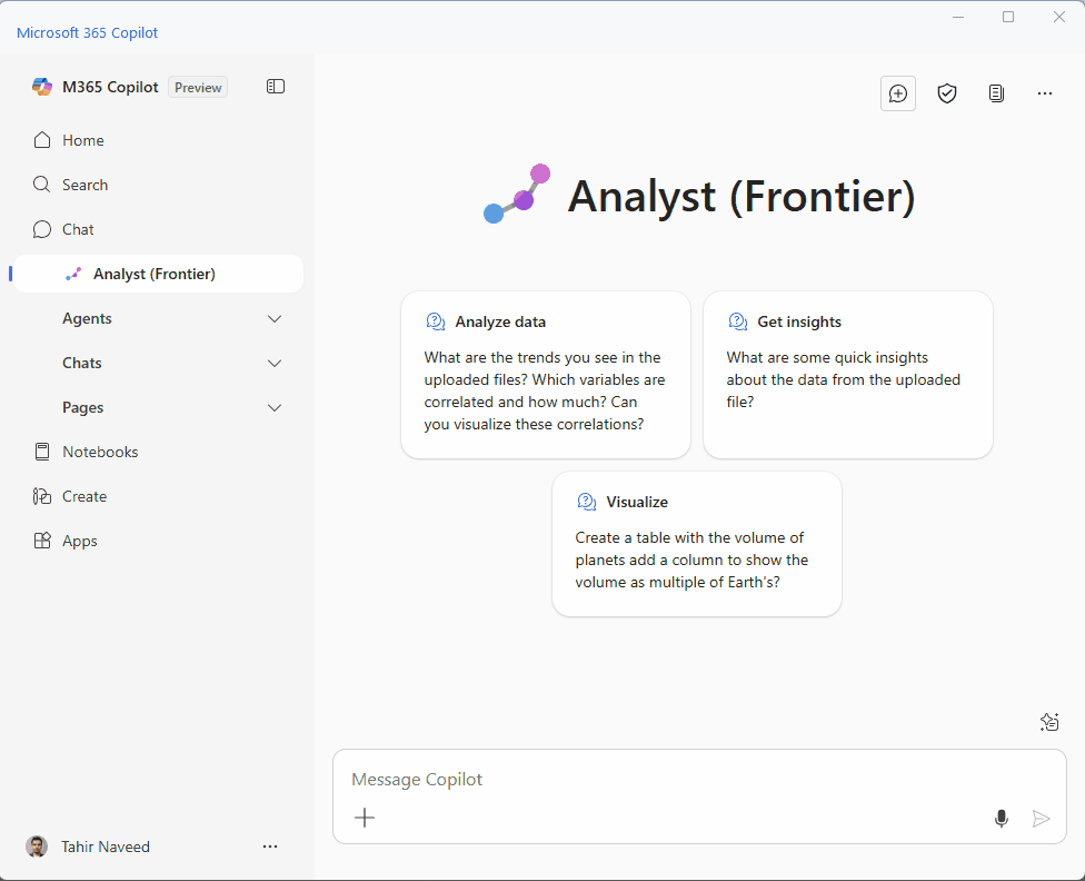 A GIF showing the Microsoft 365 Copilot interface with tasks under 